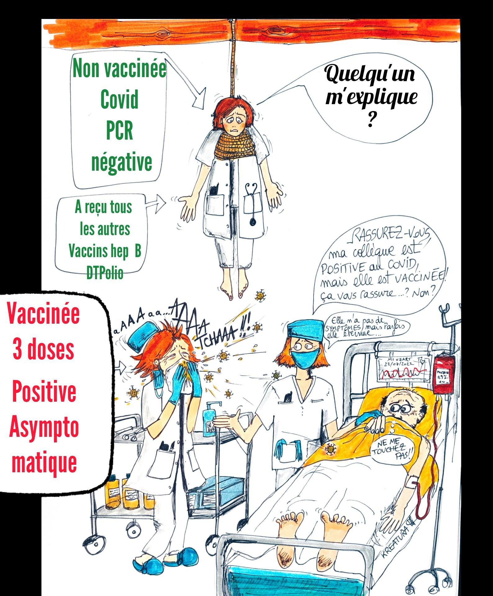 Vaccinée 3 doses…asymptomatique